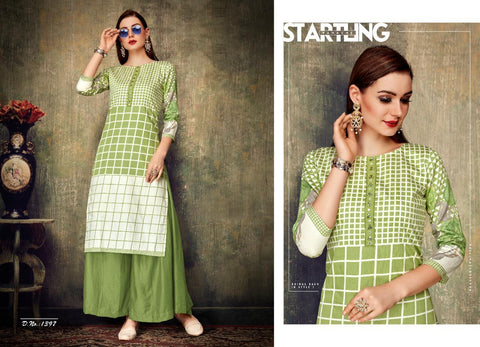 Rani Trendz Presents Rayon Printed Fancy Designer Kurtis Collection