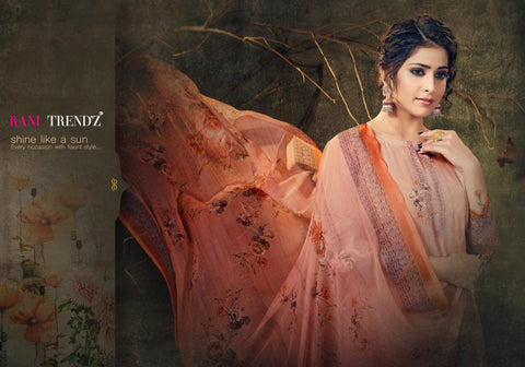 Rani Trendz Presents Sehar Heavy Silk Crape Printed Fancy Designer Salwar Kameez