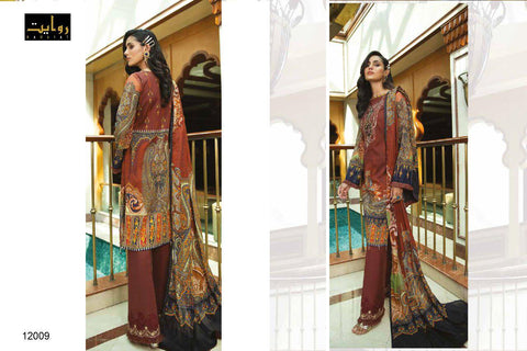 Rawayat Presents Binaas Jam Satin Printed Pakistani Salwar Suits
