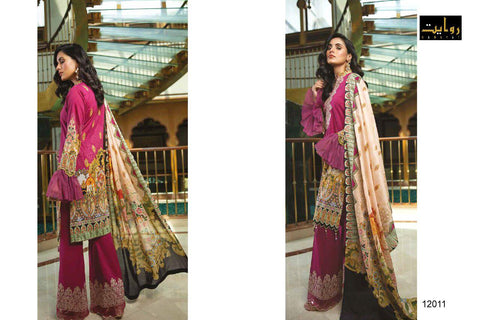 Rawayat Presents Binaas Jam Satin Printed Pakistani Salwar Suits
