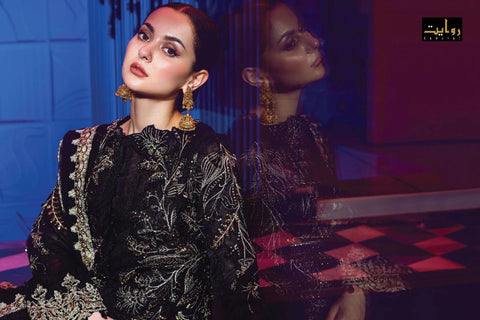 Rawayat Presents Ritzier 2020 Butterfly Net Embroidery Work Fancy Designer Salwar Kameez
