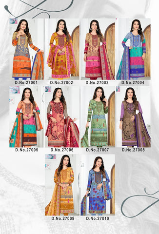 Razia Sultan Vol 27 Cotton Printed Casual Wear Salwar Suits