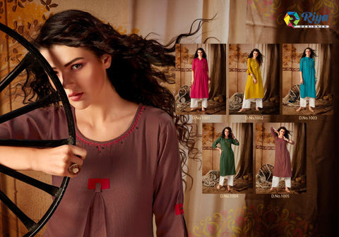 Riya Designer Presents Anokhi Vol 2 Fancy Rayon Designer Kurtis Collection
