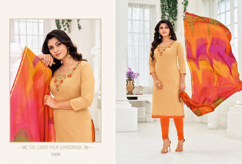 Rolex Vol 11 Long Slub With Hand Work Fancy Designer Salwar Suits
