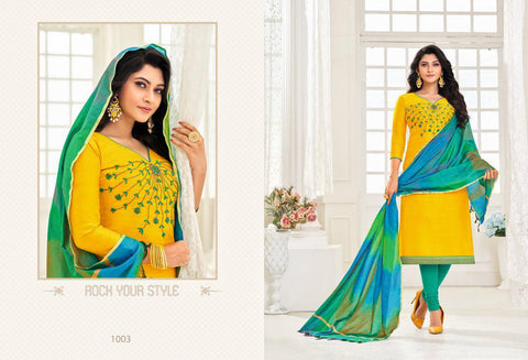 Rolex Vol 11 Long Slub With Hand Work Fancy Designer Salwar Suits