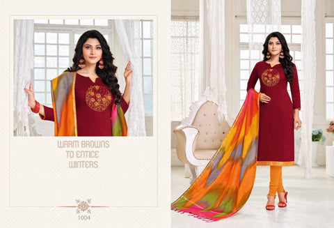 Rolex Vol 11 Long Slub With Hand Work Fancy Designer Salwar Suits