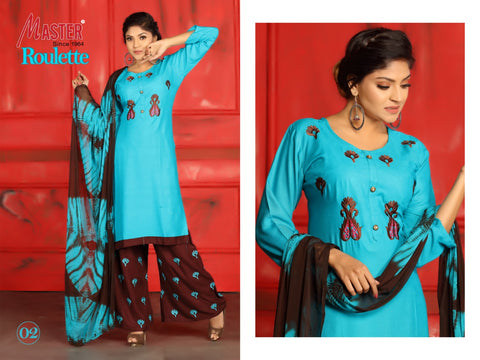MASTER PRESENTS ROULETTE DAILYWEAR RAYON DRESS MATERIAL COLLECTION