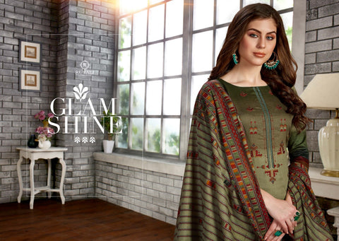 Rupali Presents Megha Vol 1 Jam Satin Printed Embroidery Work Fancy Designer Salwar Suits
