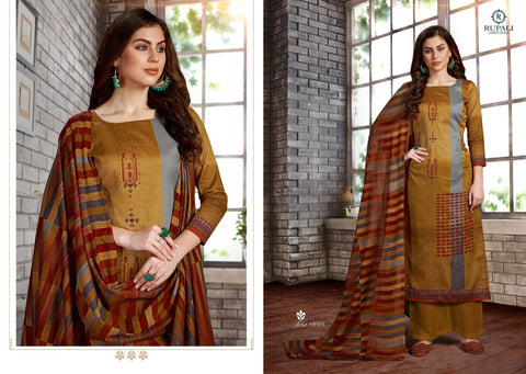 Rupali Presents Megha Vol 1 Jam Satin Printed Embroidery Work Fancy Designer Salwar Suits