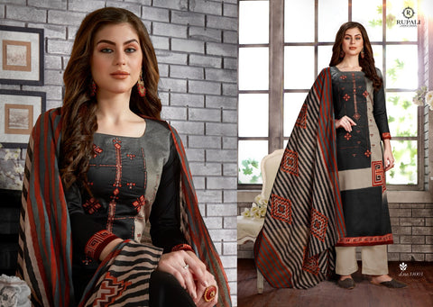Rupali Presents Megha Vol 1 Jam Satin Printed Embroidery Work Fancy Designer Salwar Suits