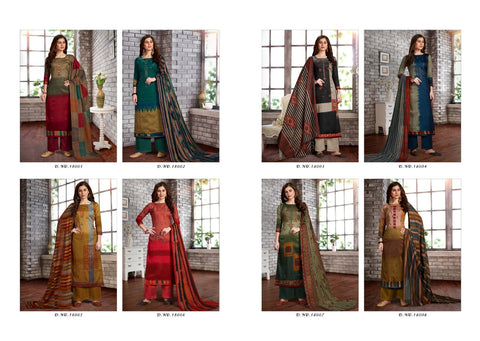 Rupali Presents Megha Vol 1 Jam Satin Printed Embroidery Work Fancy Designer Salwar Suits