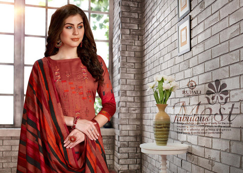 Rupali Presents Megha Vol 1 Jam Satin Printed Embroidery Work Fancy Designer Salwar Suits