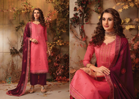 Kessi Delight Jam Silk Embroidery Work Salwar Kameez