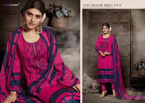 Rani Export Sabnam Vol 4 Jam Cotton Embroidery Print Work Salwar Suits