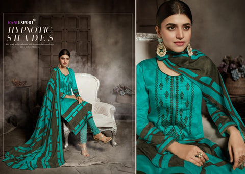 Rani Export Sabnam Vol 4 Jam Cotton Embroidery Print Work Salwar Suits