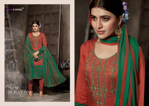 Rani Export Sabnam Vol 4 Jam Cotton Embroidery Print Work Salwar Suits