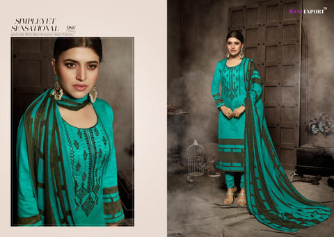 Rani Export Sabnam Vol 4 Jam Cotton Embroidery Print Work Salwar Suits