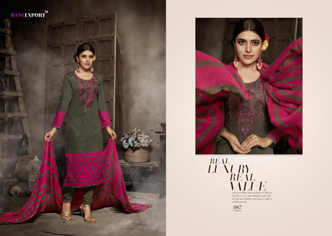 Rani Export Sabnam Vol 4 Jam Cotton Embroidery Print Work Salwar Suits