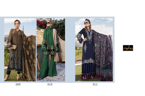 Rawayat Presents Maria B Cotton Printed Embroidered Pakistani Salwar Suits