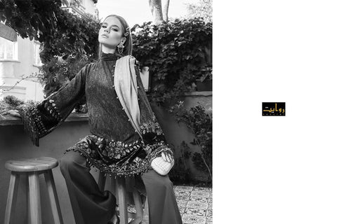 Rawayat Presents Maria B Cotton Printed Embroidered Pakistani Salwar Suits