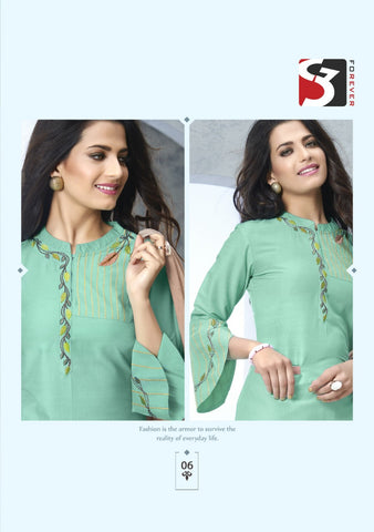 Attitude Launched Richie Rich Chinon Soft Silk Fancy Designer Kurtis Collection