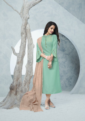 Attitude Launched Richie Rich Chinon Soft Silk Fancy Designer Kurtis Collection