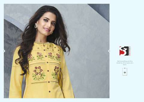 Attitude Launched Richie Rich Chinon Soft Silk Fancy Designer Kurtis Collection