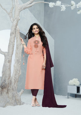 Attitude Launched Richie Rich Chinon Soft Silk Fancy Designer Kurtis Collection