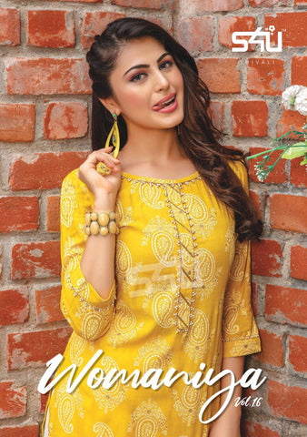 S4U Shivali Womaniya Fancy Designer Kurti Collection With Pants