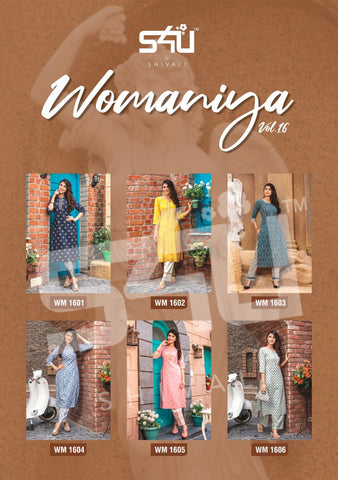 S4U Shivali Womaniya Fancy Designer Kurti Collection With Pants