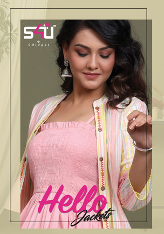 S4U Shivali Presents Hello Jackets Vol 5 Fancy Designer Kurtis Collection With Jackets