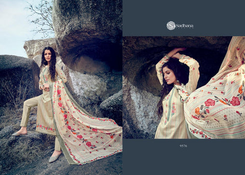 Sadhana Fashion Pure jaam Cotton Satin Fancy Designer Salwar Suit