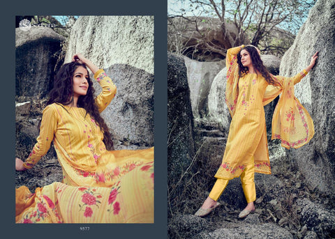 Sadhana Fashion Pure jaam Cotton Satin Fancy Designer Salwar Suit