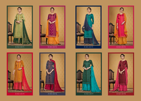 KESSI FABRICS SAFARI JAM SILK HANDWORK AND EMBROIDERY DRESS MATERIAL