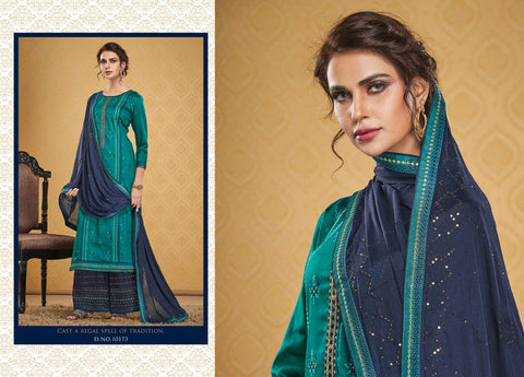 KESSI FABRICS SAFARI JAM SILK HANDWORK AND EMBROIDERY DRESS MATERIAL
