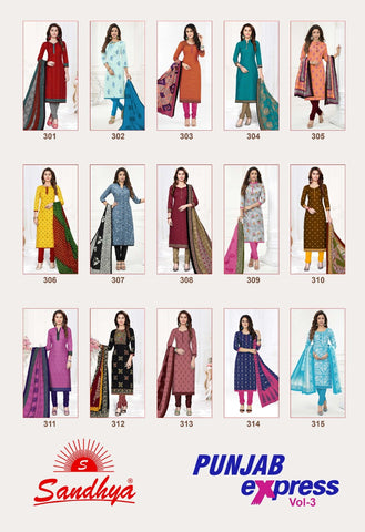 SANDHYA Print Pure Cotton Wear Dress Material Salwar Suits