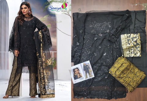Saniya Trendz Akbar Aslam Designer Embroidery Work Salwar Suits