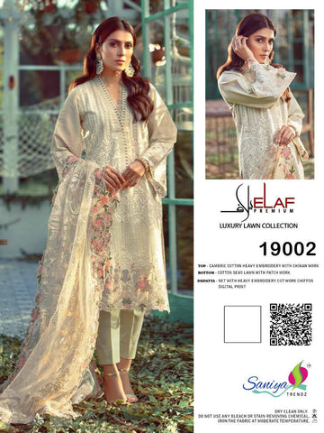 Saniya Trendz Lelaf Cotton Heavy Embroidery Work Salwar Kameez
