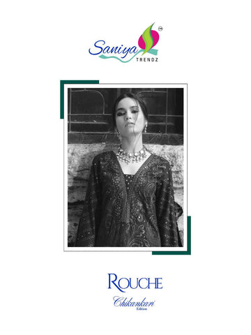 Saniya Trendz Presents Rouche Cambric Cotton Pakistani Salwar Suits
