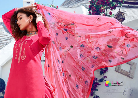 Sanskruti Silk Mills Classic Curves Pure Jam Silk Fancy Designer Kurti Collection