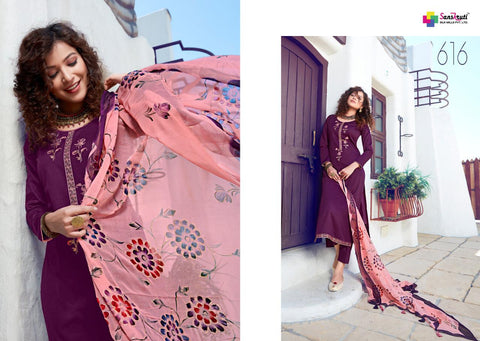 Sanskruti Silk Mills Classic Curves Pure Jam Silk Fancy Designer Kurti Collection