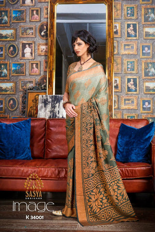 Sasya Designer Launched Image Silk Weaving Fancy Designer Sarees