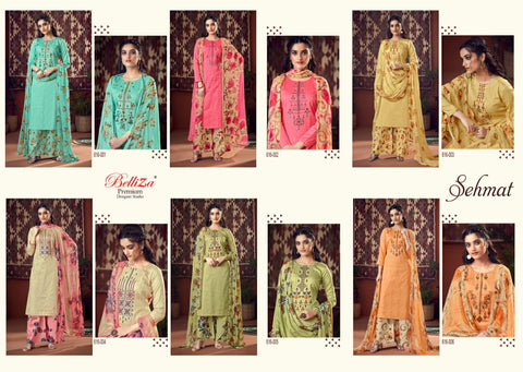 Belliza Designer Studio Sehmat Jam Cotton Designer Embroidery Salwar Kameez