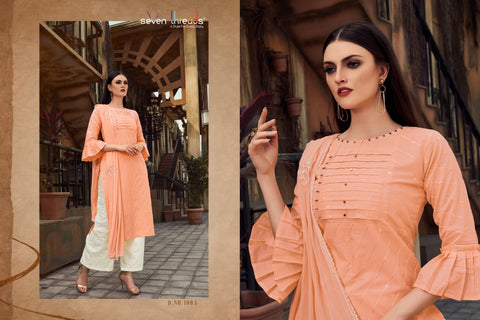 Seven Threads Presents Rivaaz Fancy Designer Kurtis Collection With Plazzo