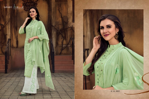 Seven Threads Presents Rivaaz Fancy Designer Kurtis Collection With Plazzo