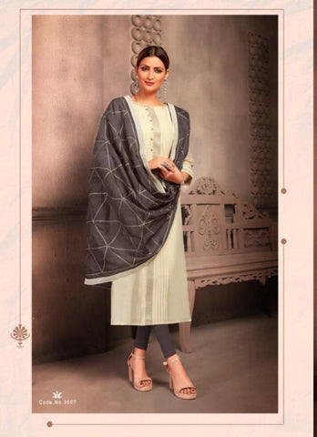 Seven Threads Presents Inaayat Tan Silk Casual Wear Kurtis Collection