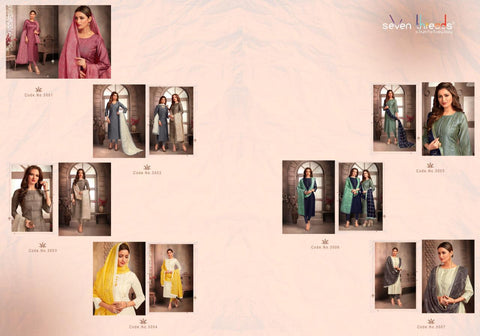 Seven Threads Presents Inaayat Tan Silk Casual Wear Kurtis Collection