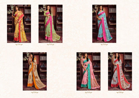Shakunt Waves Launched Peaceful Cotton Printed Casual Wear Sarees