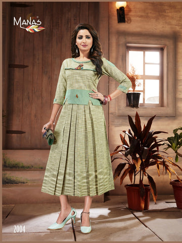 Manas Presents Shanvi Cotton Casual Wear Kurtis Collection
