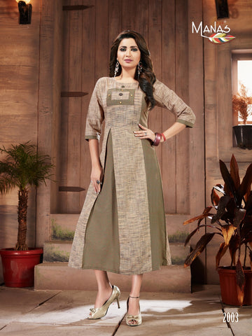 Manas Presents Shanvi Cotton Casual Wear Kurtis Collection
